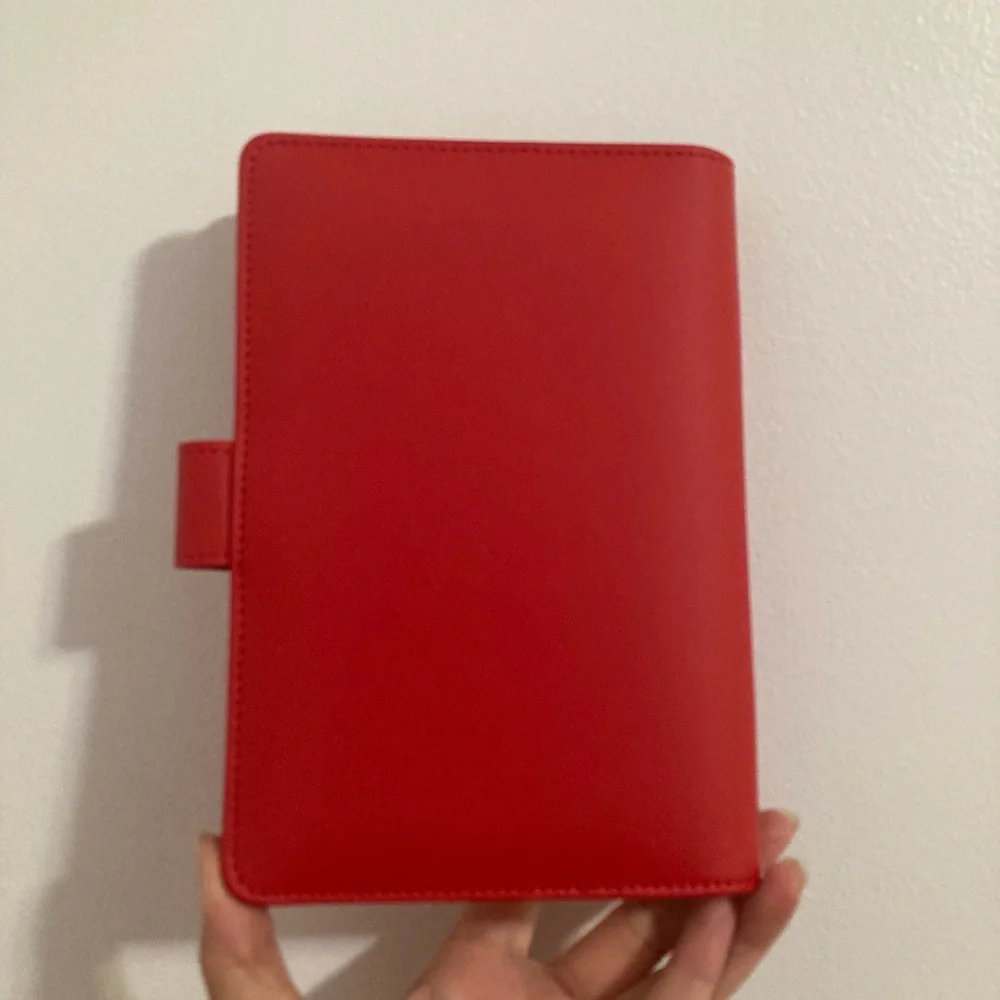 Big Red A6 Binder Budget Financial Planner Journal with 6 Pockets Inserts